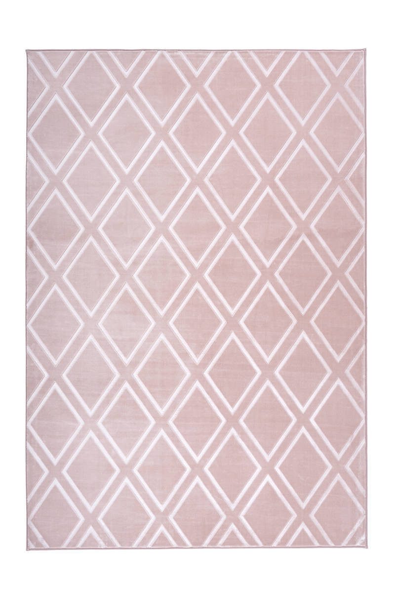 Qiyano Teppich Kurzflorteppich Sebuleni 100 Rosa günstig online kaufen