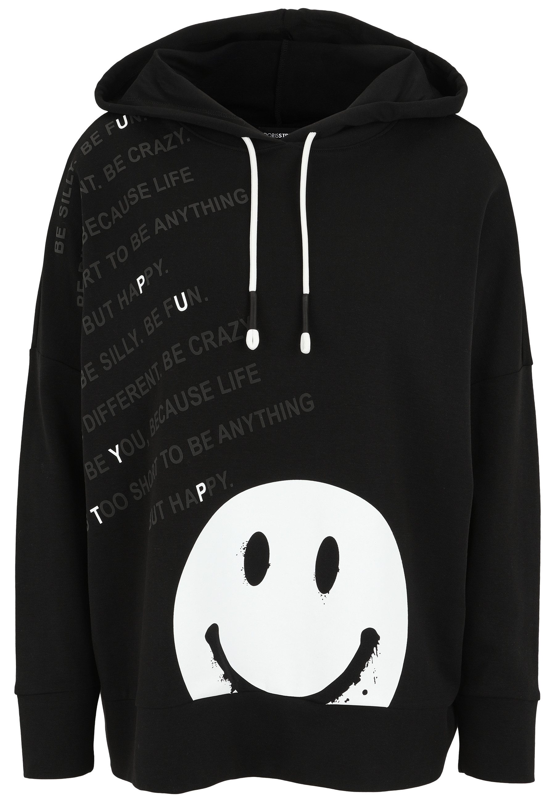 Doris Streich Hoodie mit Hoodie und Smiley-Motiv günstig online kaufen