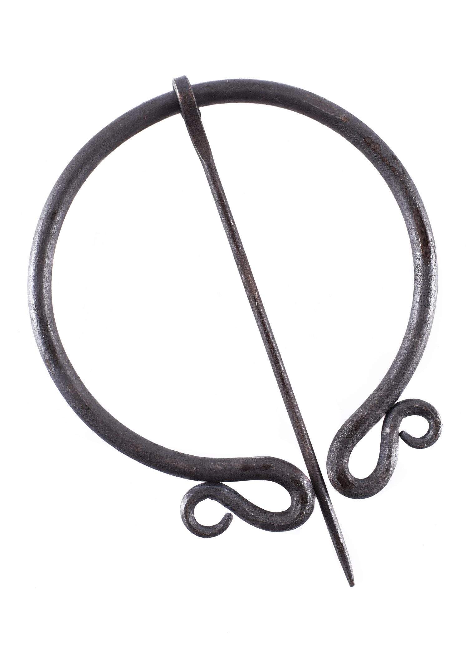 Ritter-Kostüm Ringfibel, rund, doppelt eingerollt, handgeschmiedet