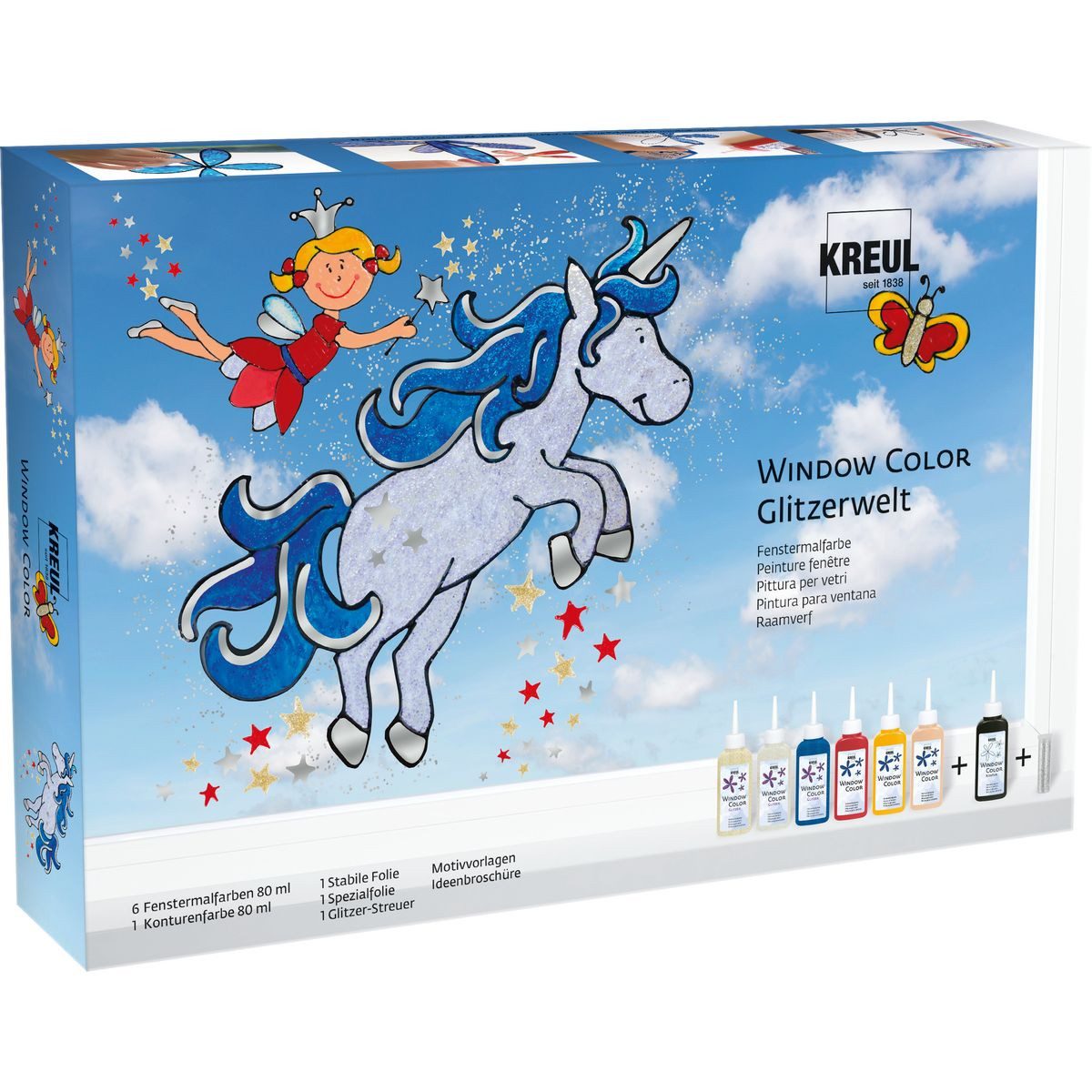 C. KREUL Wasserfarbe KREUL Window Color Set Glitzerwelt 6x80ml günstig online kaufen