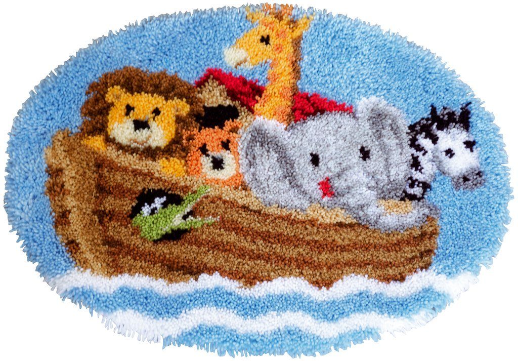 Vervaco Kreativset Vervaco PN-0148431 Knüpfteppichpackung Arche Noah, (Set, Vervaco embroidery Kit), Made in Europe
