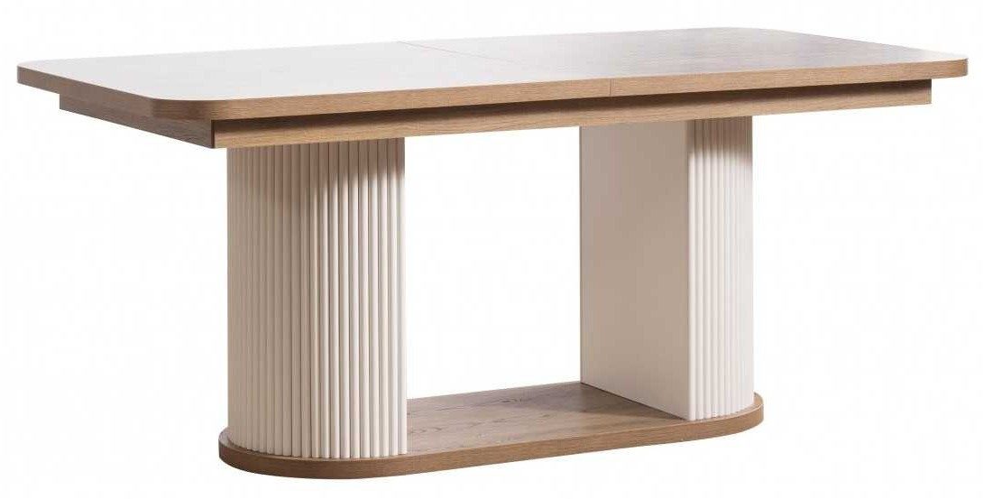 Xlmoebel Esstisch Moderner Holz-Esstisch in Braun und Weiß, geräumig und vielseitig, Made in Europa