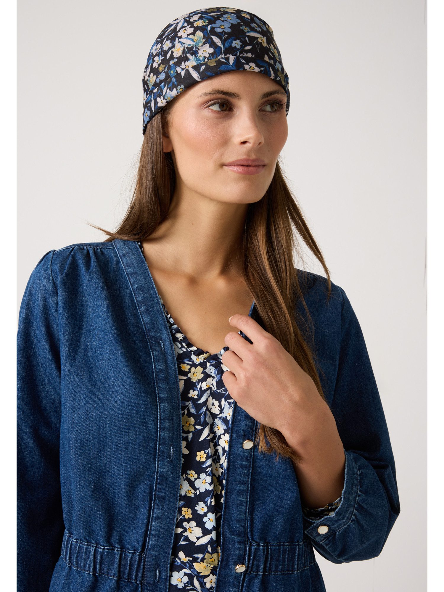 MORE&MORE Klassische Bluse Jeansbluse günstig online kaufen