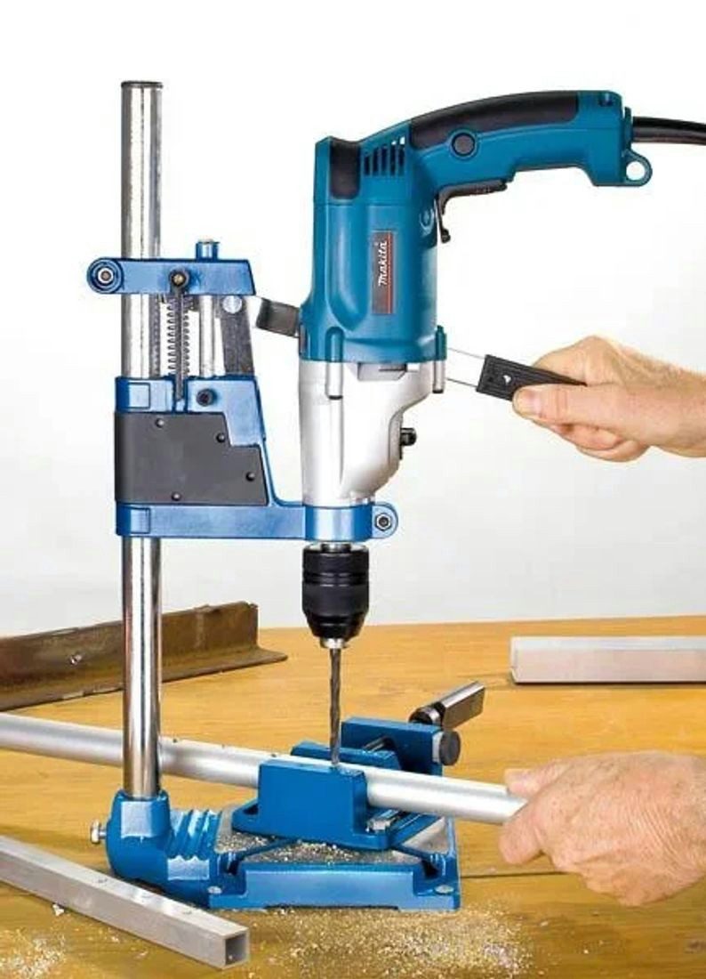 Westfalia Werkzeug Bohrständer Bohrständer und Maschinenschraubstock im Set