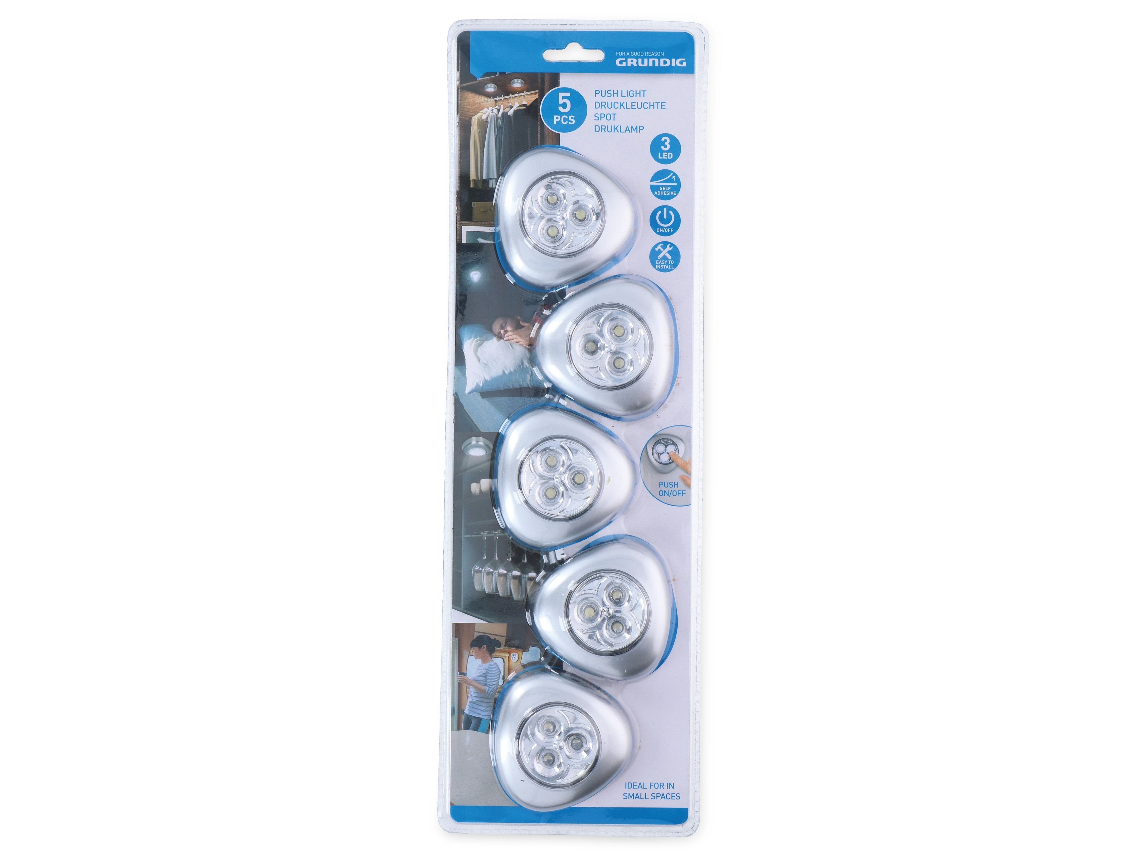 Grundig LED-Leuchte GRUNDIG LED-Schranklicht 5 Stück, 3 LEDs