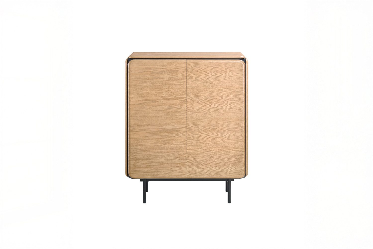 KAWOLA Highboard AVRIL moderne Kommode, viel Stauraum, 2 Türen Eiche braun, Einlegeböden verstellbar