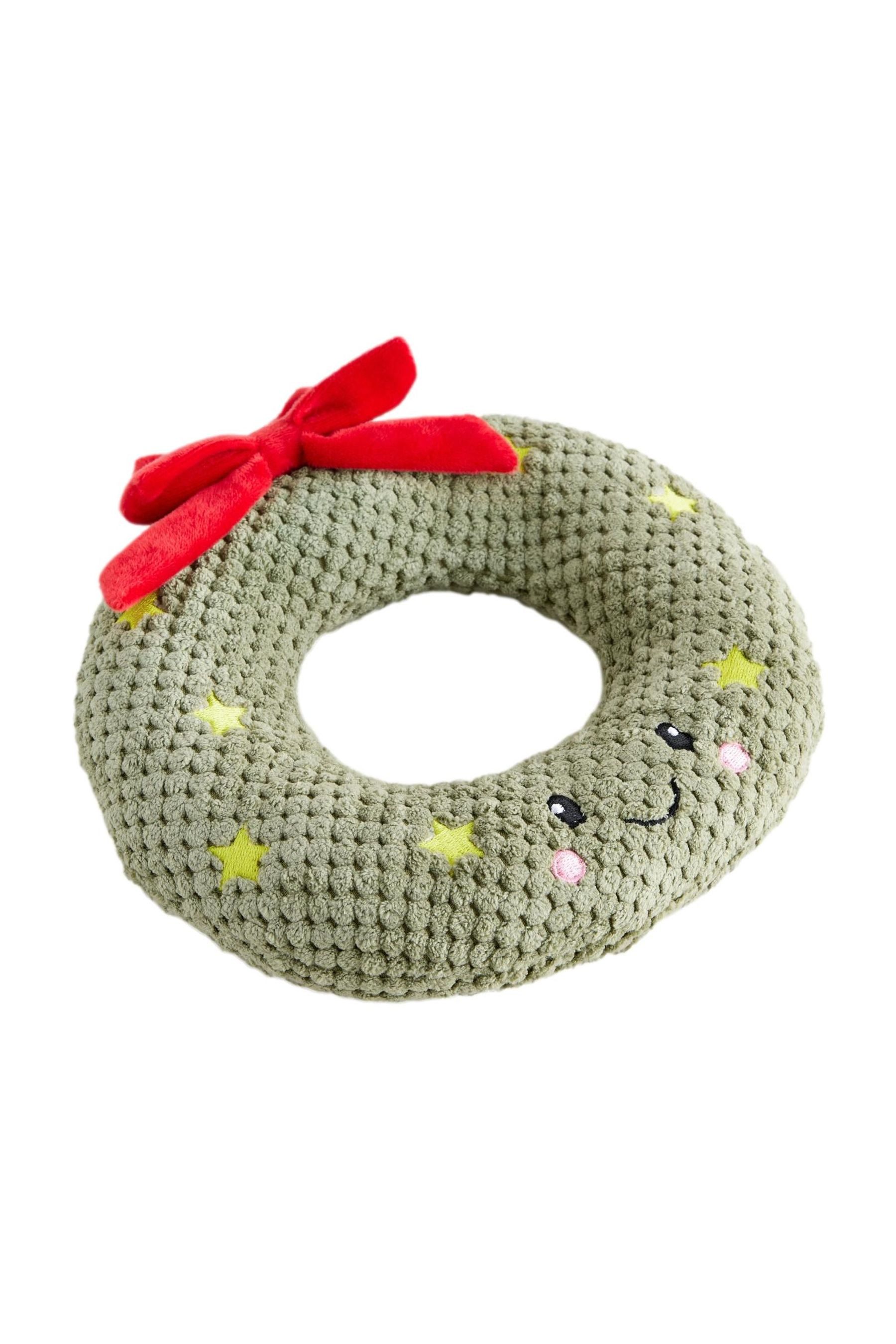 Next Tier-Beschäftigungsspielzeug Hundespielzeug, Weihnachtskranz, Polyester