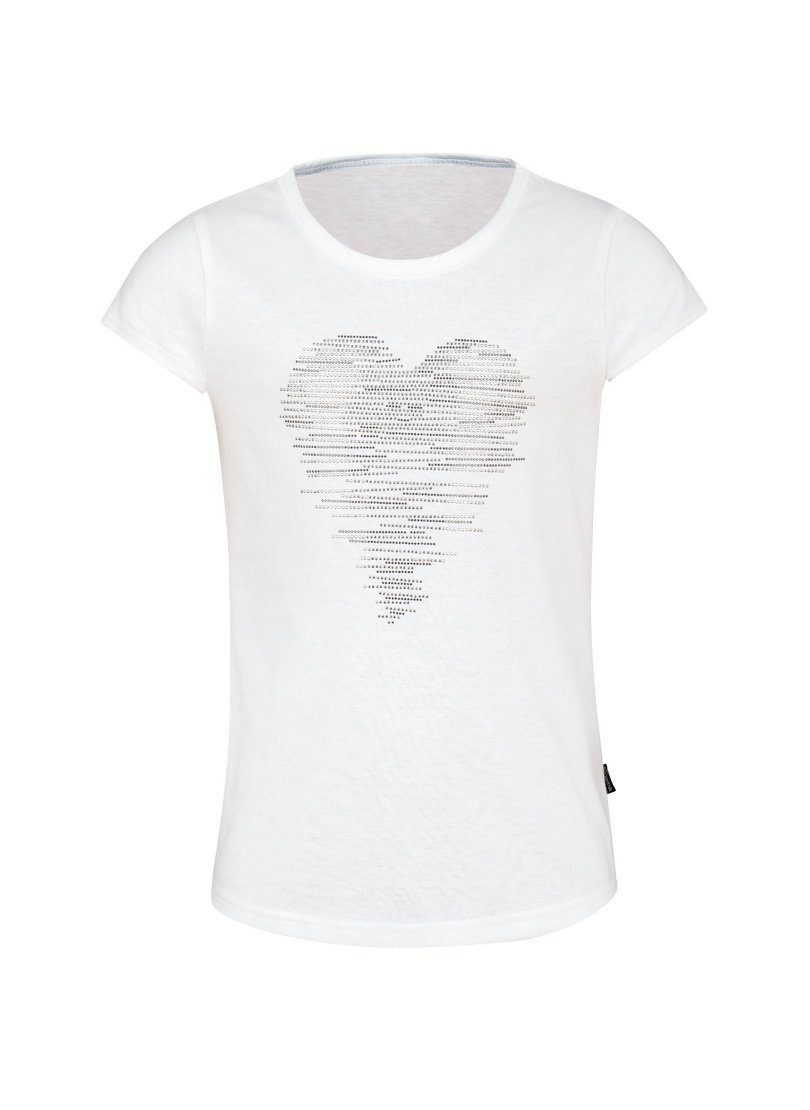 TRIGEMA Trigema Herz-Motiv mit weiss glitzerndem T-Shirt T-Shirt