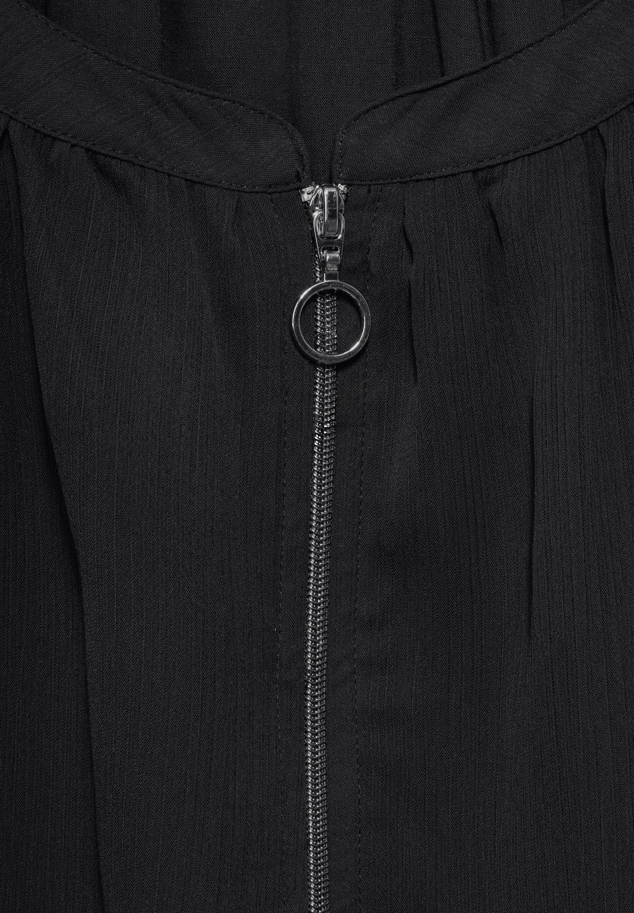 STREET ONE STUDIO Chiffonbluse mit Rundhalsausschnitt