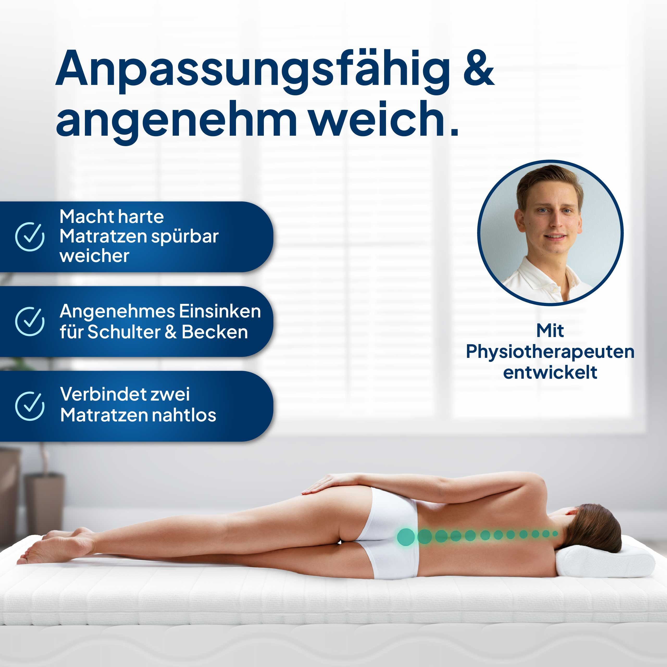 AM Qualitätsmatratzen, Topper weich, Komfortschaumtopper H2, Bezug waschbar günstig online kaufen