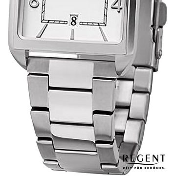 Regent Quarzuhr Regent Herren Armbanduhr Analog, Herren Armbanduhr rund, extra groß (ca. 28,5x41,5mm), Metallarmband