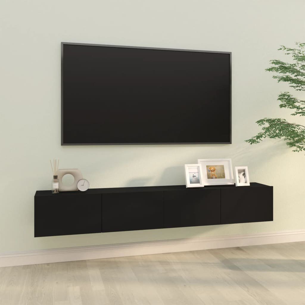 TV-Schrank 100x30x30 2 cm Stk. TV-Wandschränke Holzwerkstoff furnicato Schwarz