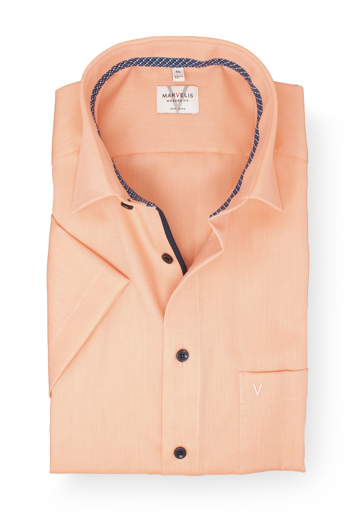 MARVELIS Kurzarmhemd Modern Fit normale, leicht günstig online kaufen