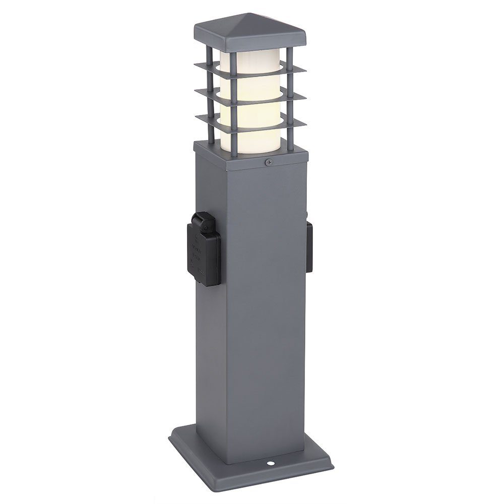 etc-shop LED Außen-Stehlampe, Leuchtmittel inklusive, Leuchte Lampe Set Steckdosen Farbwechsel, Verteiler Fernbedienung Außen Warmweiß, dimmbar im