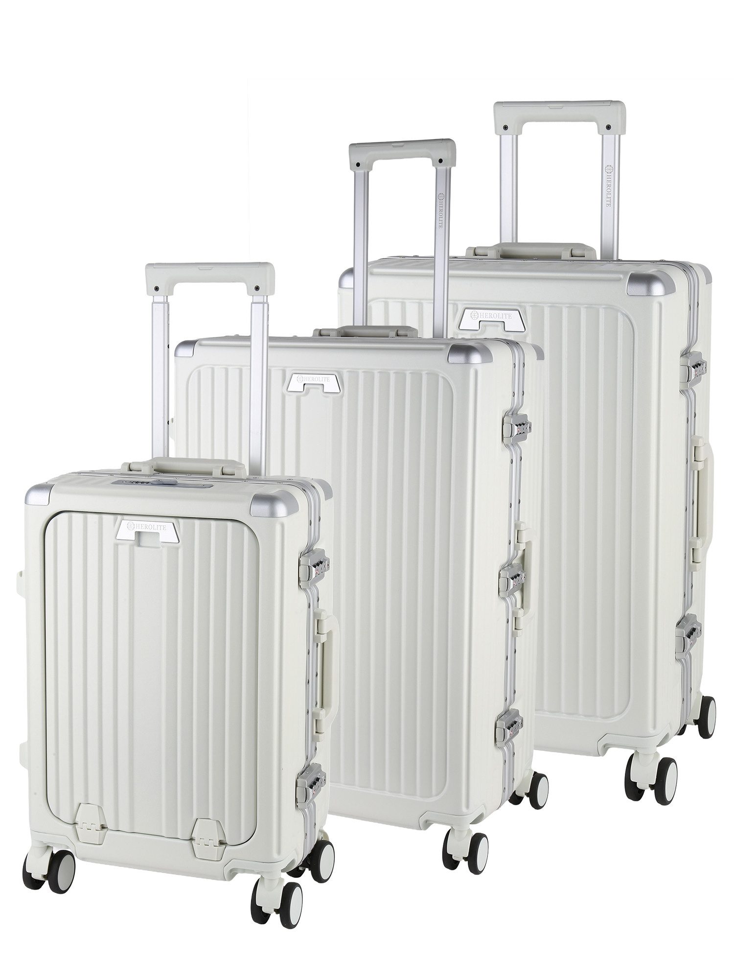 VAN HILL Kofferset 842209-Set, 4 Rollen, Herolite Premium Hartschalen Kofferset 3-teilig mit TSA-Schloss