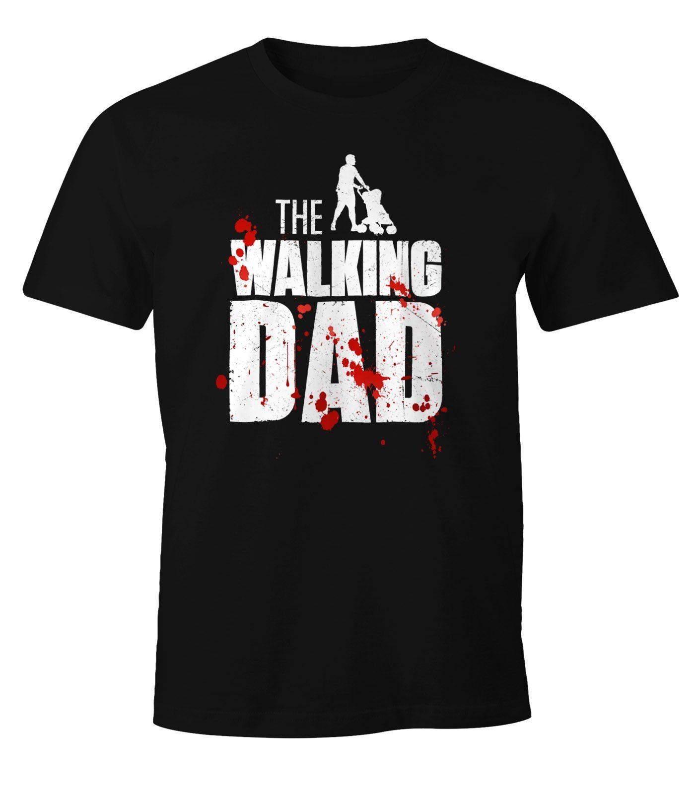 MoonWorks Print-Shirt The Walking Dad Shirt Herren T-Shirt Fun Moonworks® mit Print