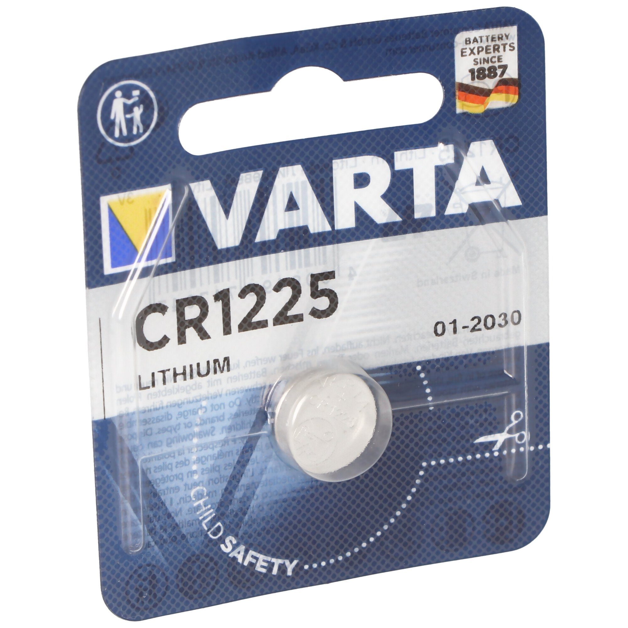 122 VARTA (3,0 Batterie Electronics CR1225 06225101401 Professional Varta CR Batterie, IEC V)