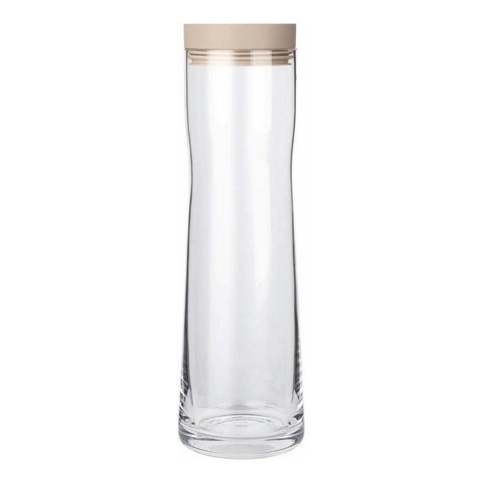 BLOMUS Wasserkaraffe Wasserkaraffe SPLASH Karaffe Edelstahl poliert Glas klar Silikon nomad (kein-set)