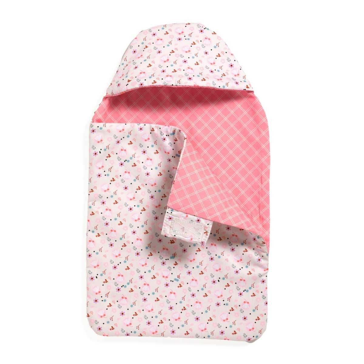 Puppen Schlafsack Pomea Schlafsack für Puppen mit Klettverschluss aus Baumwolle