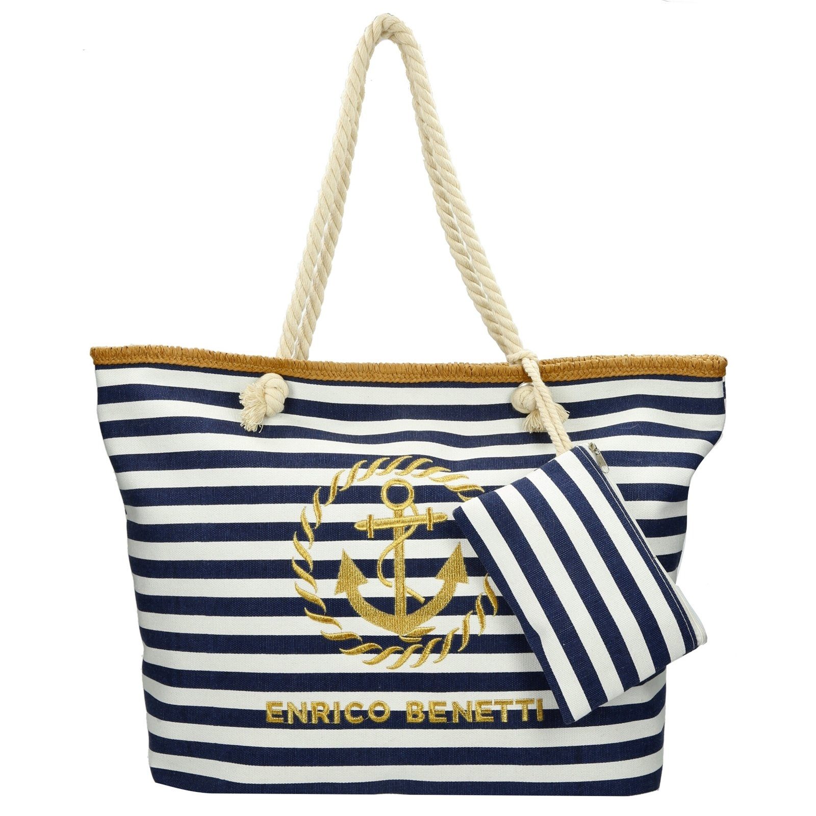 Maritime HTI-Living Strandtasche Shoppingtasche Blau Shopper