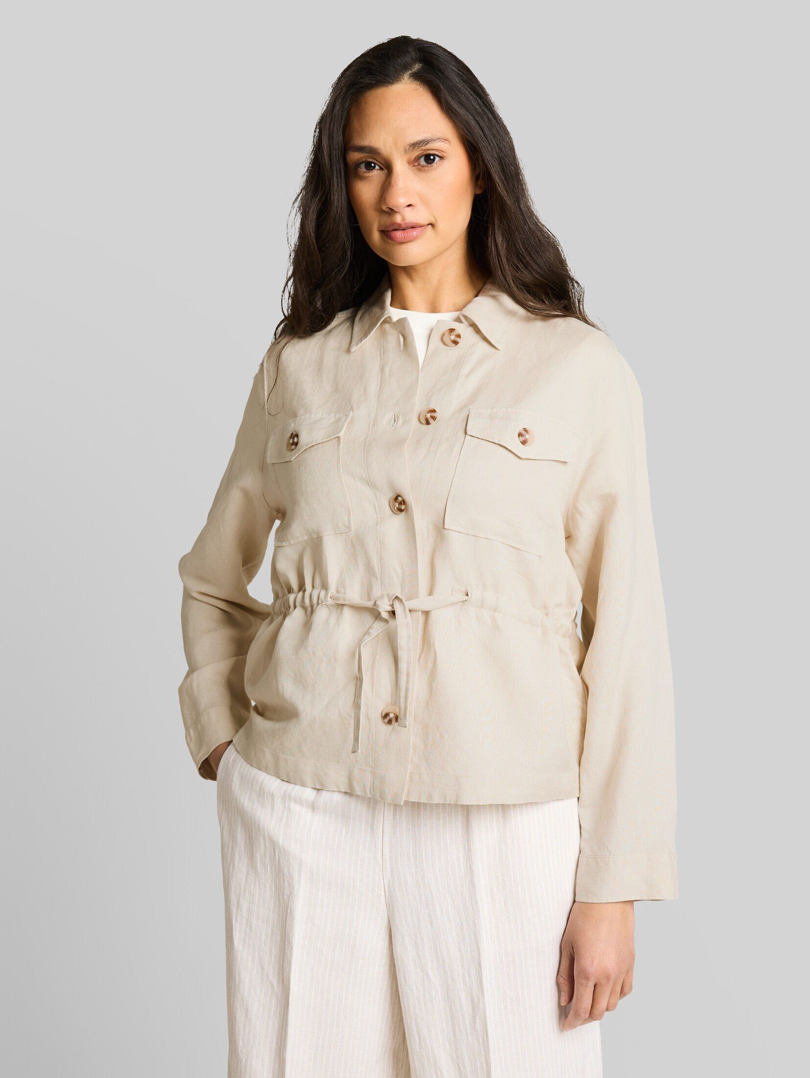 TOM TAILOR Jackenblazer Blazer Regular Fit Jacke mit Leinenanteil