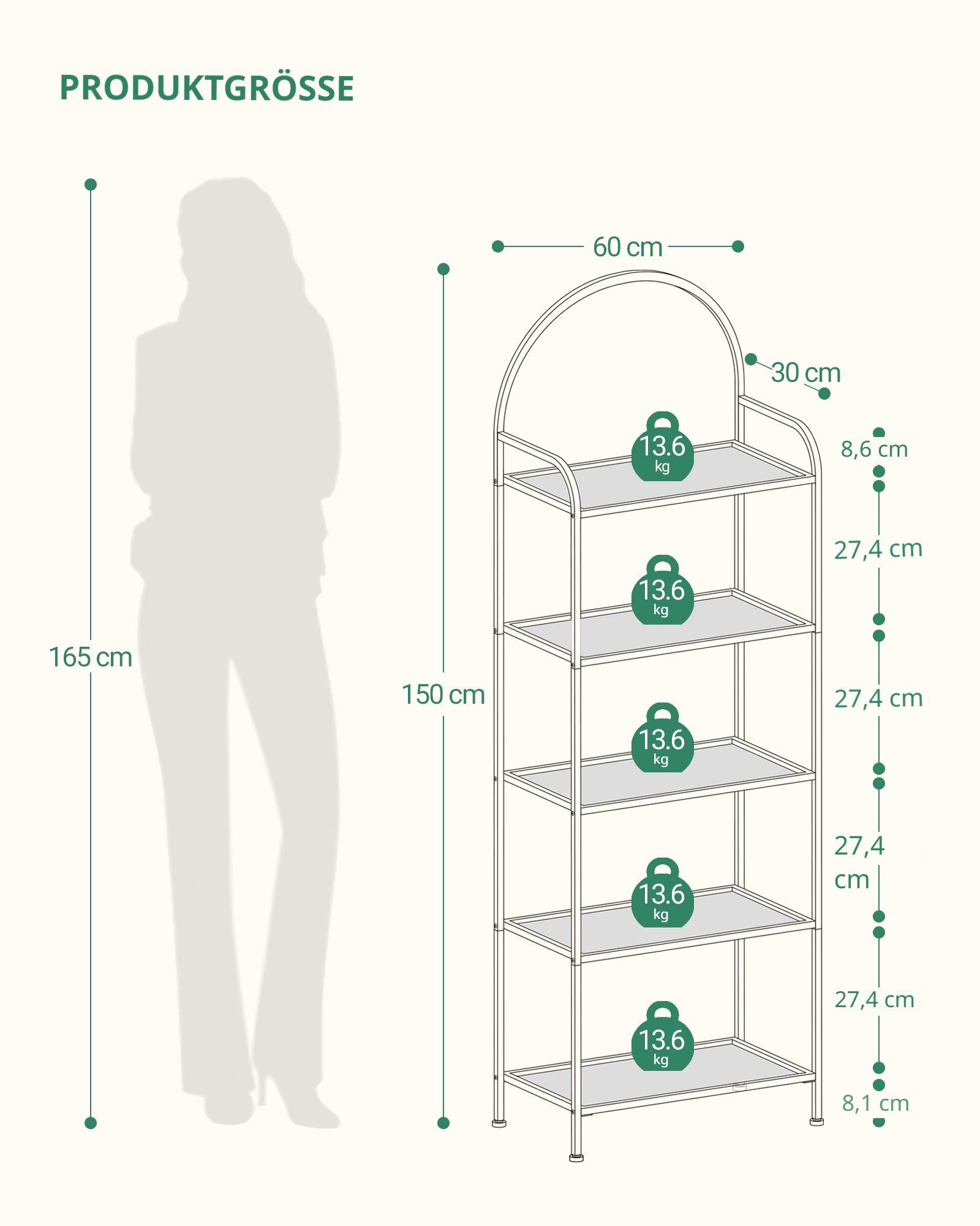 HZUANERI Regal Bücherregal schlankes Regal aus günstig online kaufen