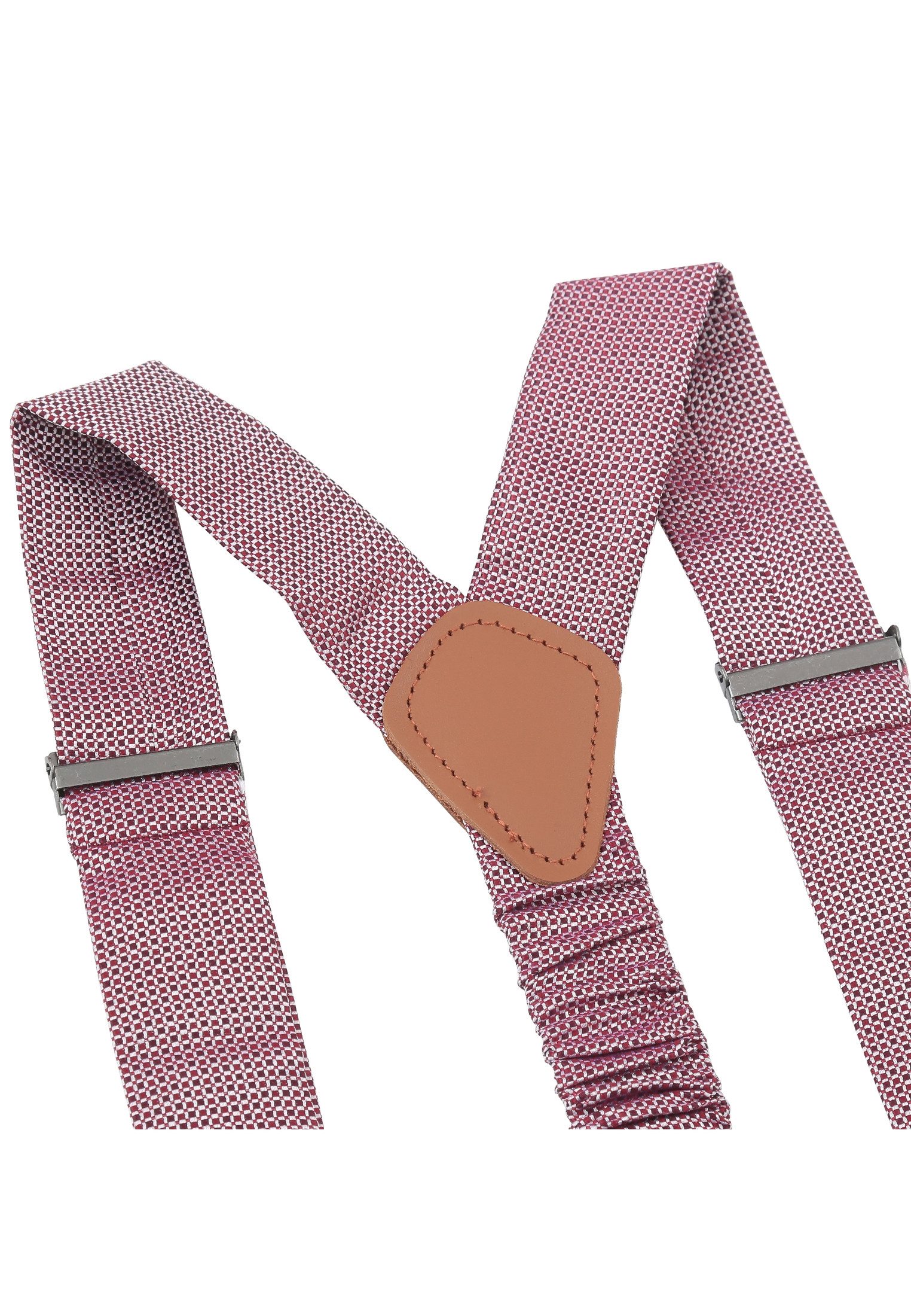 Seidenfalter Fliege SET HOSENTRAEGER+FLIE, BORDO