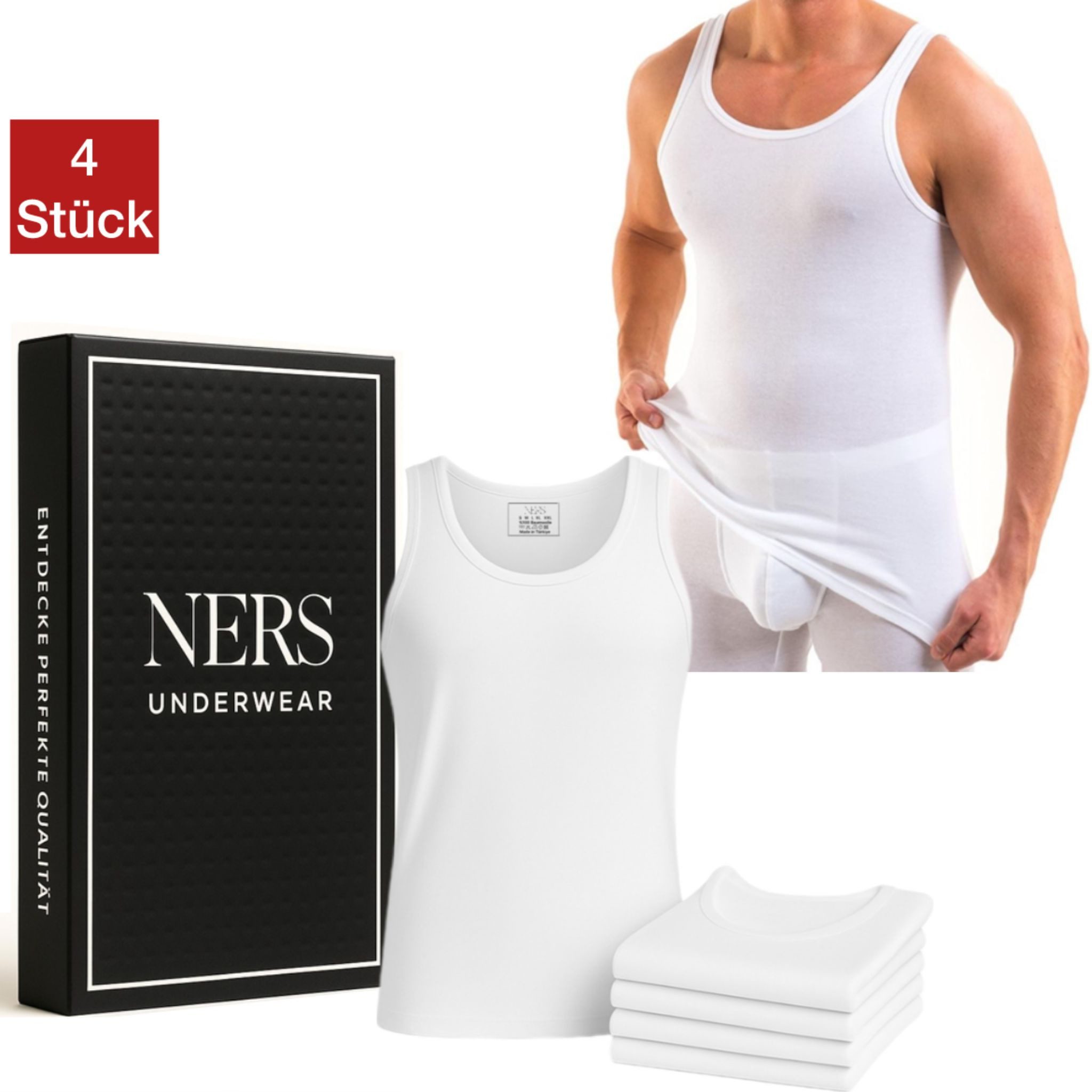 NERS Unterhemd (4er Pack) 100% Baumwolle günstig online kaufen