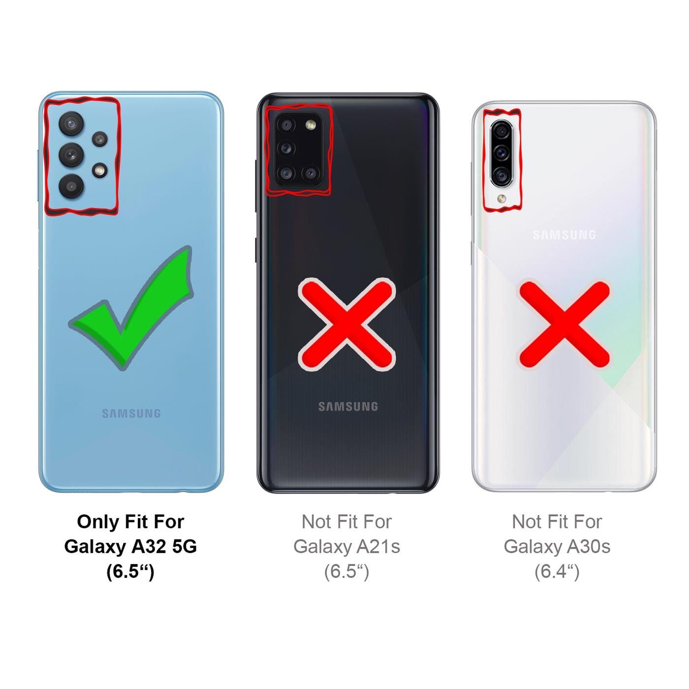 CoolGadget Handyhülle Book Case Elegance Tasche für Samsung Galaxy A32 5G 6,5 Zoll, Hülle Magnet Klapphülle Flip Case für Samsung A32 5G Schutzhülle – Bild 3 von 5