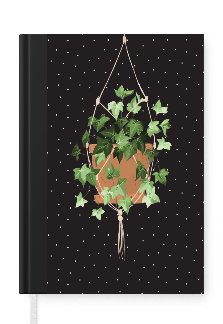 MuchoWow Notizbuch Pflanzen - Hängepflanzen - Dots, Journal, Merkzettel, Tagebuch, Notizheft, A5, 98 Seiten, Haushaltsbuch