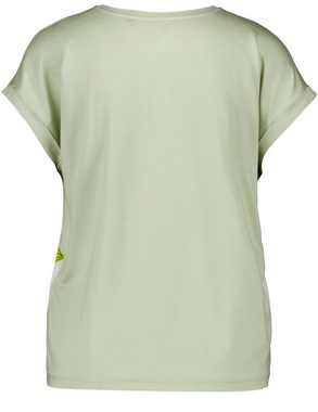 GERRY WEBER Kurzarmshirt Blusenshirt mit Material-Patch und Frontprint