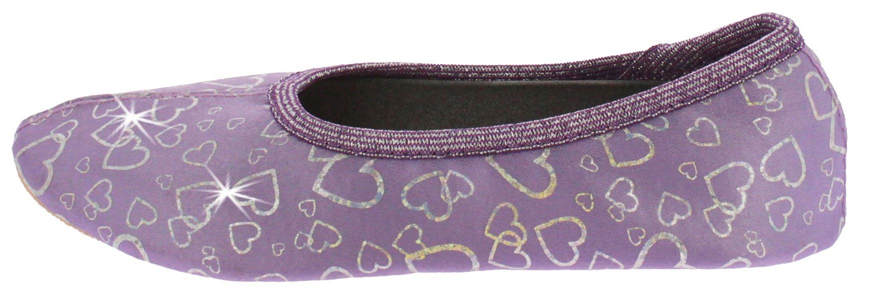Beck Schläppchen Deluxe Gymnastikschuh (bis Gr. 38 erhältlich, für Sport und Zuhause) mit rutschfester Gummi-Laufsohle