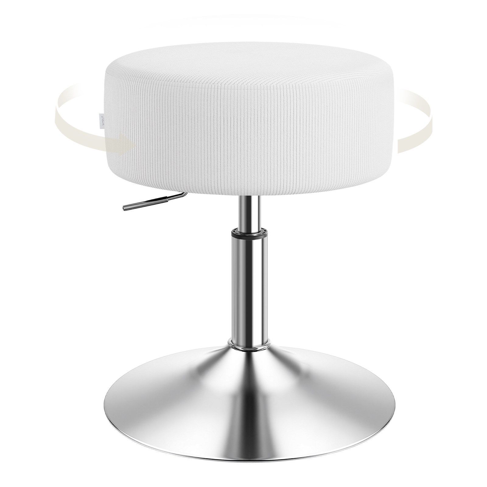Woltu Drehhocker (1 St), Schminkhocker Cord, höhenverstellbar drehbar