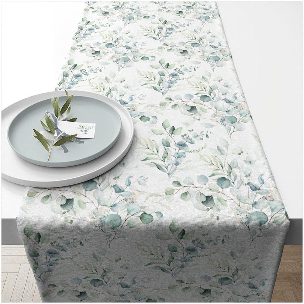 Ambiente® Tischläufer Eucalyptus all over (1-tlg, 1-teilig), Tischläufer Ti günstig online kaufen