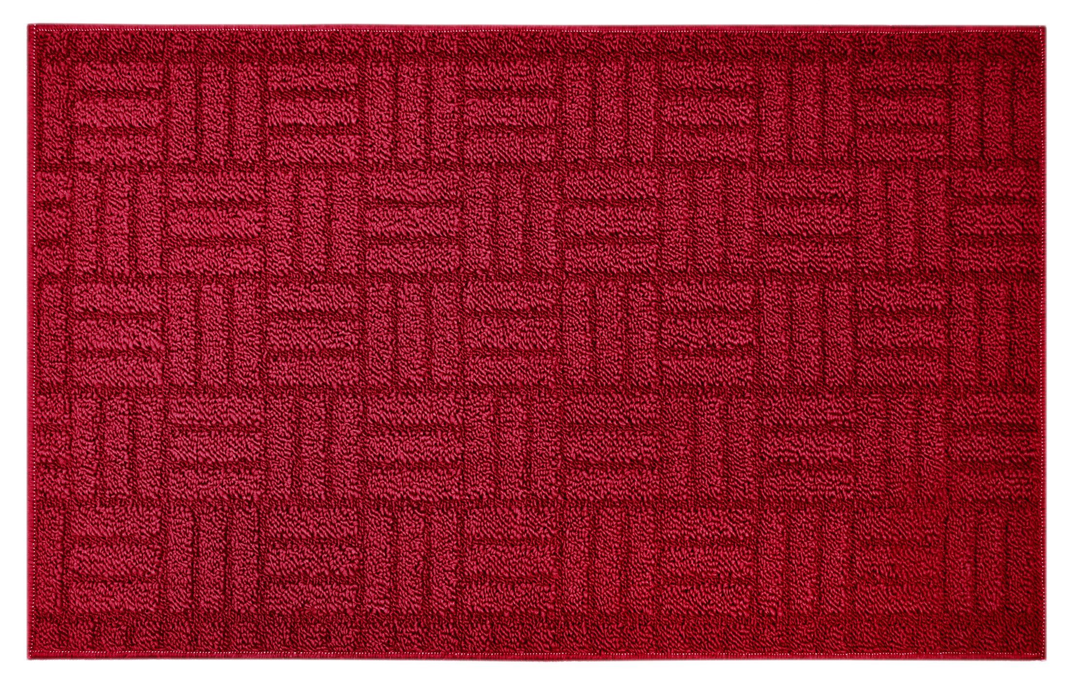 Höhe: mm, Küchenläufer Narciso, gemustert Küchenteppich rot 50x80 rechteckig, 10 cm, Lashuma, Küchenmatte