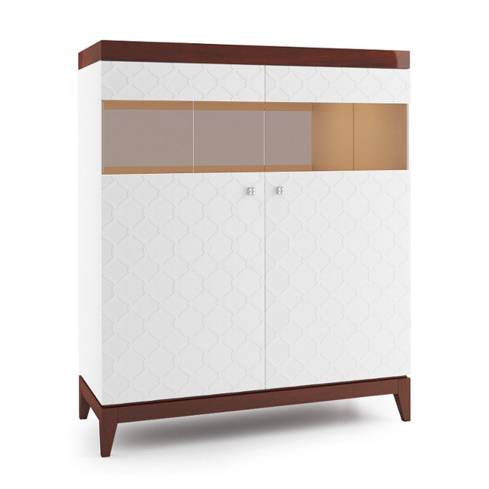 JVmoebel Barschrank Eleganter Glasvitrinen Schrank aus Holz mit modernen Regalen Made in Europa
