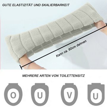 WC-Deckelbezug Dicker Weiche Toilettensitzbezüge, O-Typ, Toilettensitzkissen 2 Stück Fivejoy