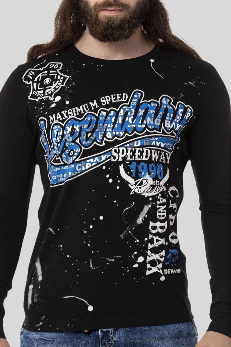 Cipo & Baxx T-Shirt Sweatshirts mit coolem Effekt-Print