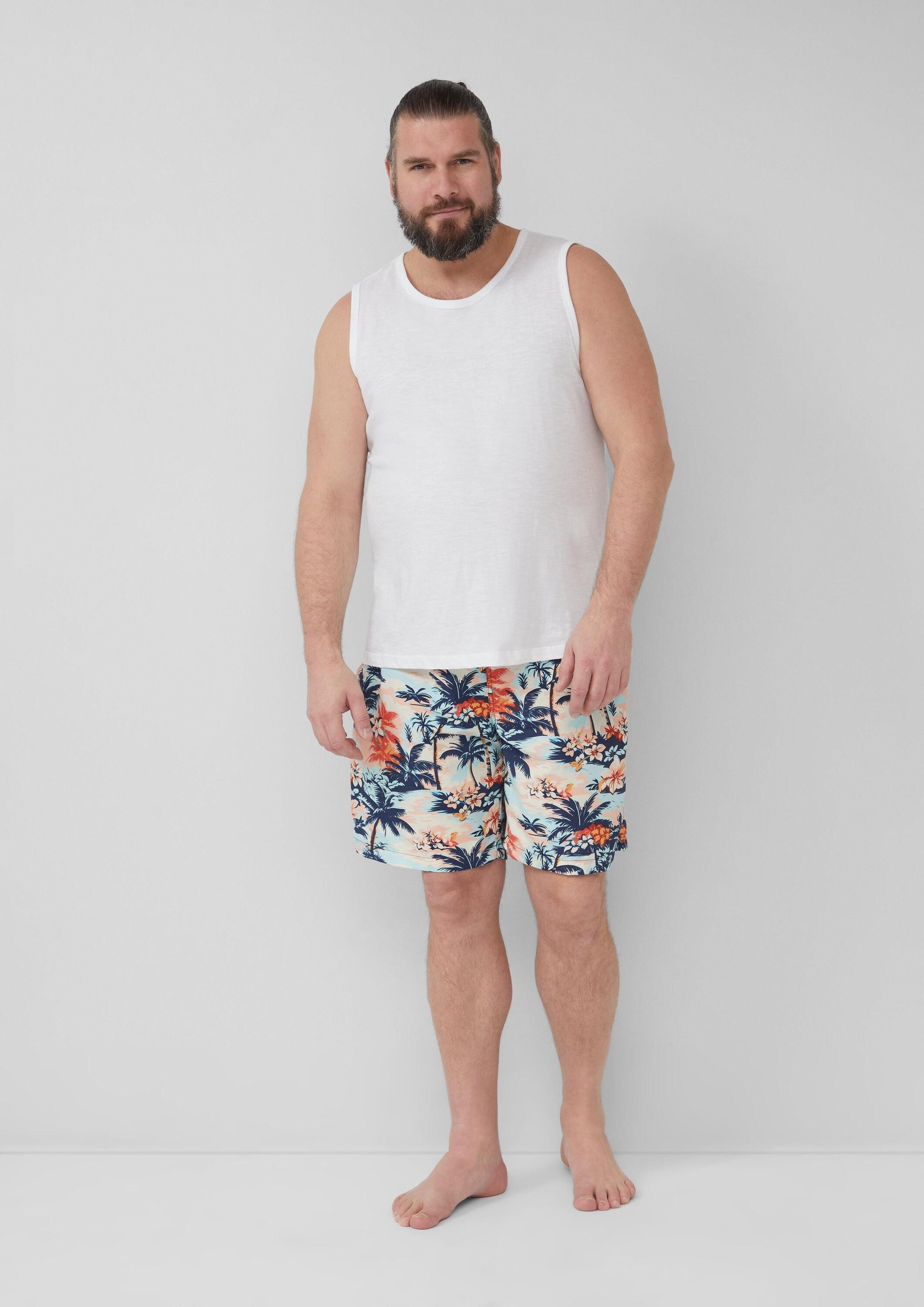 s.Oliver Badehose Badehose Badeshorts mit Elastikbund und Tunnelzug