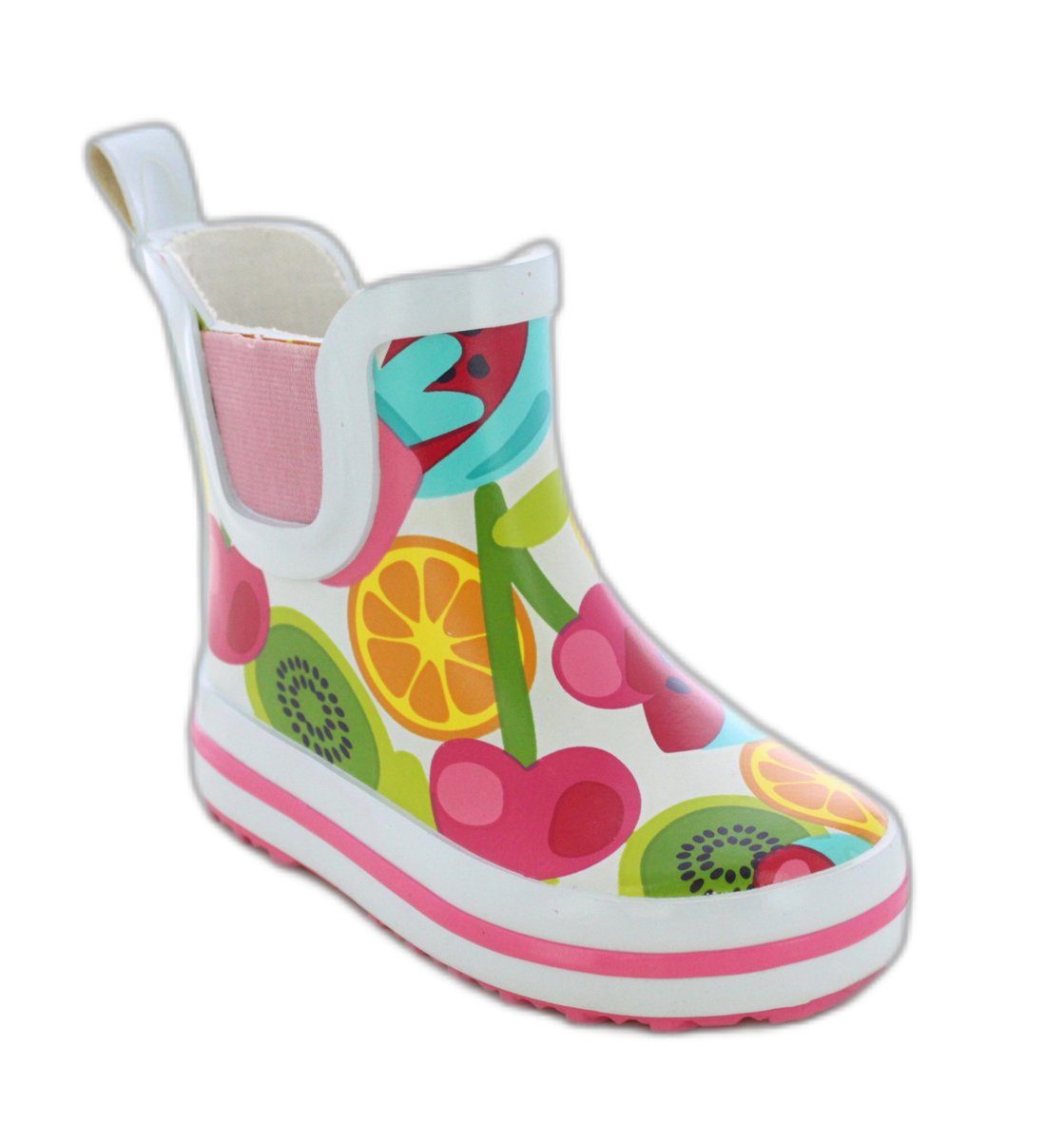 Beck Kleinkinder Gummistiefel Früchte Gummistiefel (aus weichem, flexiblen Naturkautschuk) mit seitlichen Gummi-Einsätzen für leichtes An- und Ausziehen – Bild 3 von 5