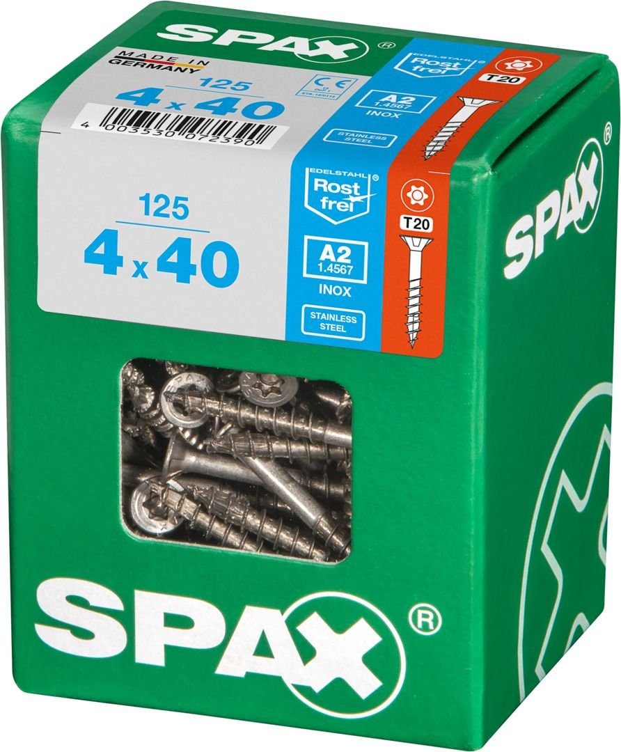 SPAX mm 20 Universalschrauben 4.0 x Senkkopf Holzbauschraube TX Spax 40