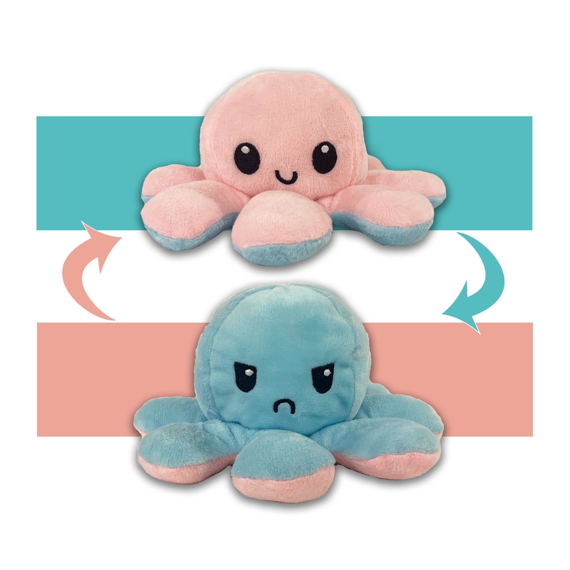 Montegoni Plüschfigur Wendbarer XL Oktopus Plüsch – 20 x 10 cm großes Weihn günstig online kaufen