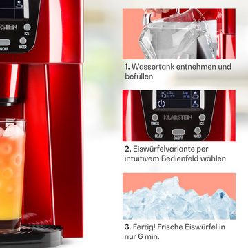 Klarstein Eiswürfelmaschine Ice Volcano 2G, Eiswürfelmaschine Eiswürfelbereiter Ice Cube Maker Eiswürfel Automat