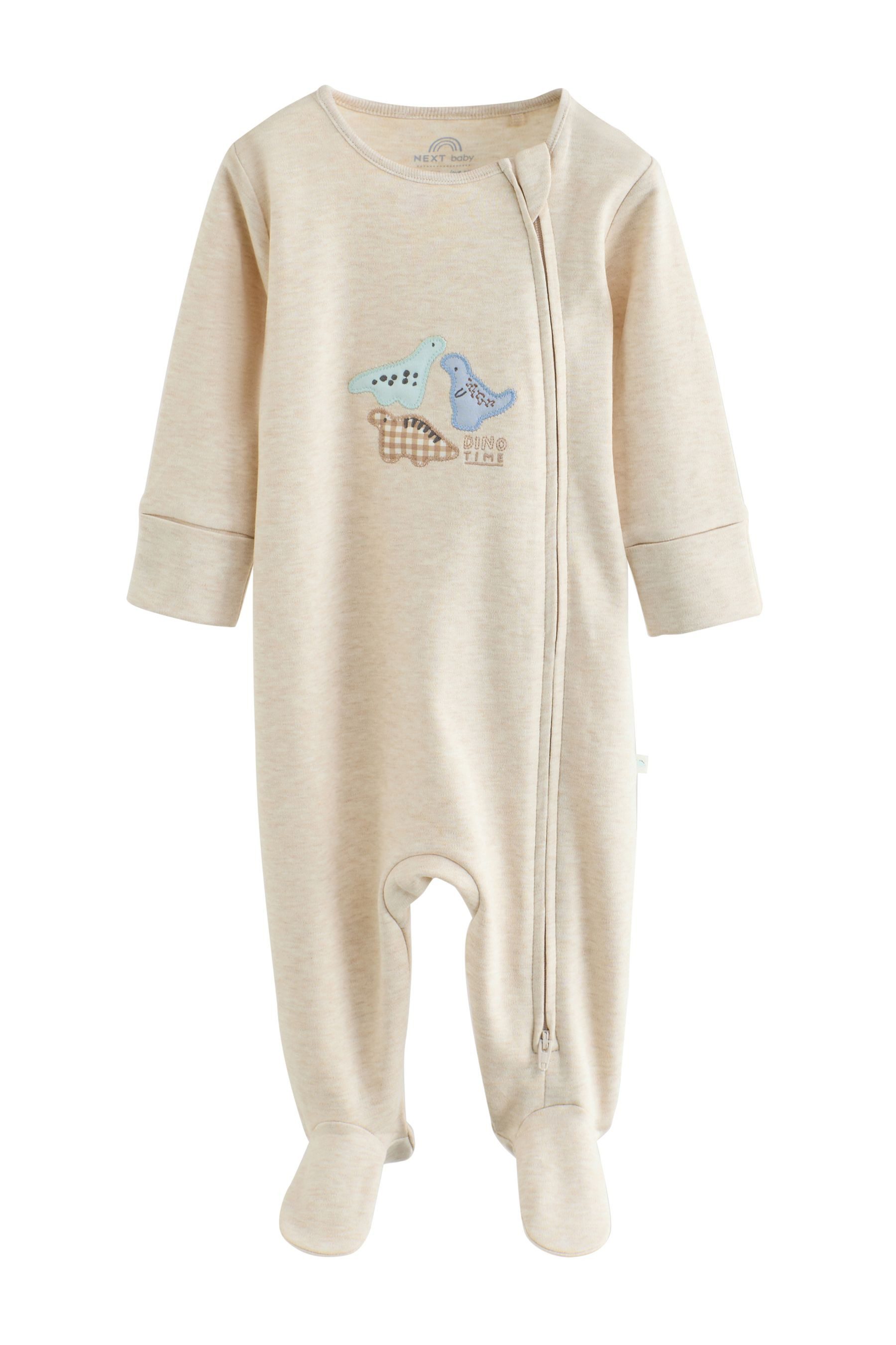 Next Schlafoverall 3er-Pack Babyschlafanzüge mit Zweiwege-RV (3-tlg) – Bild 3 von 5