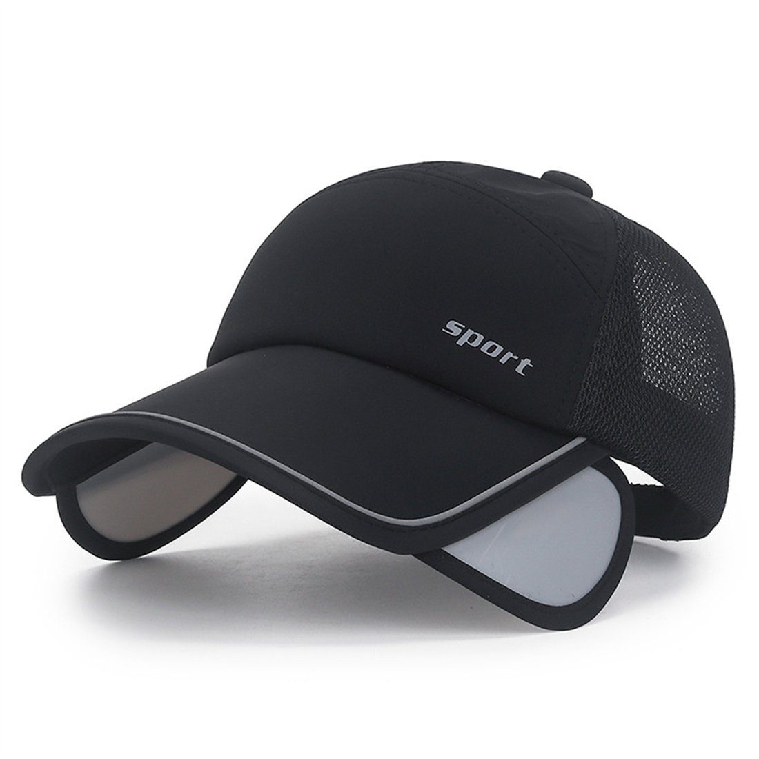 DÖRÖY Baseball Cap Sonnenschutz-Baseballmützen für Männer und Frauen, Sonnenfangmützen Schwarz