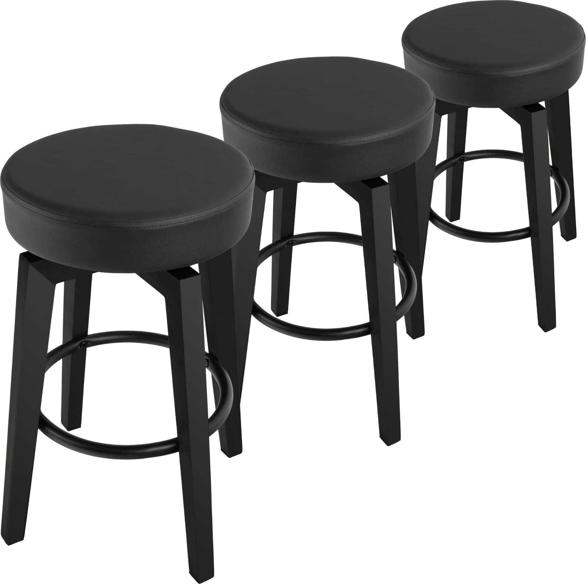 Classic Cantabile Sitzhocker Pub-Hocker für Gitarre - Perfekt für Gitarristen und Musikliebhaber (Spar-Set, 3 St., 3 x CC Pub-Hocker), Höhe: 63 cm, Fußstütze auf 24 cm Höhe, drehbare Kunstleder Sitzfläche