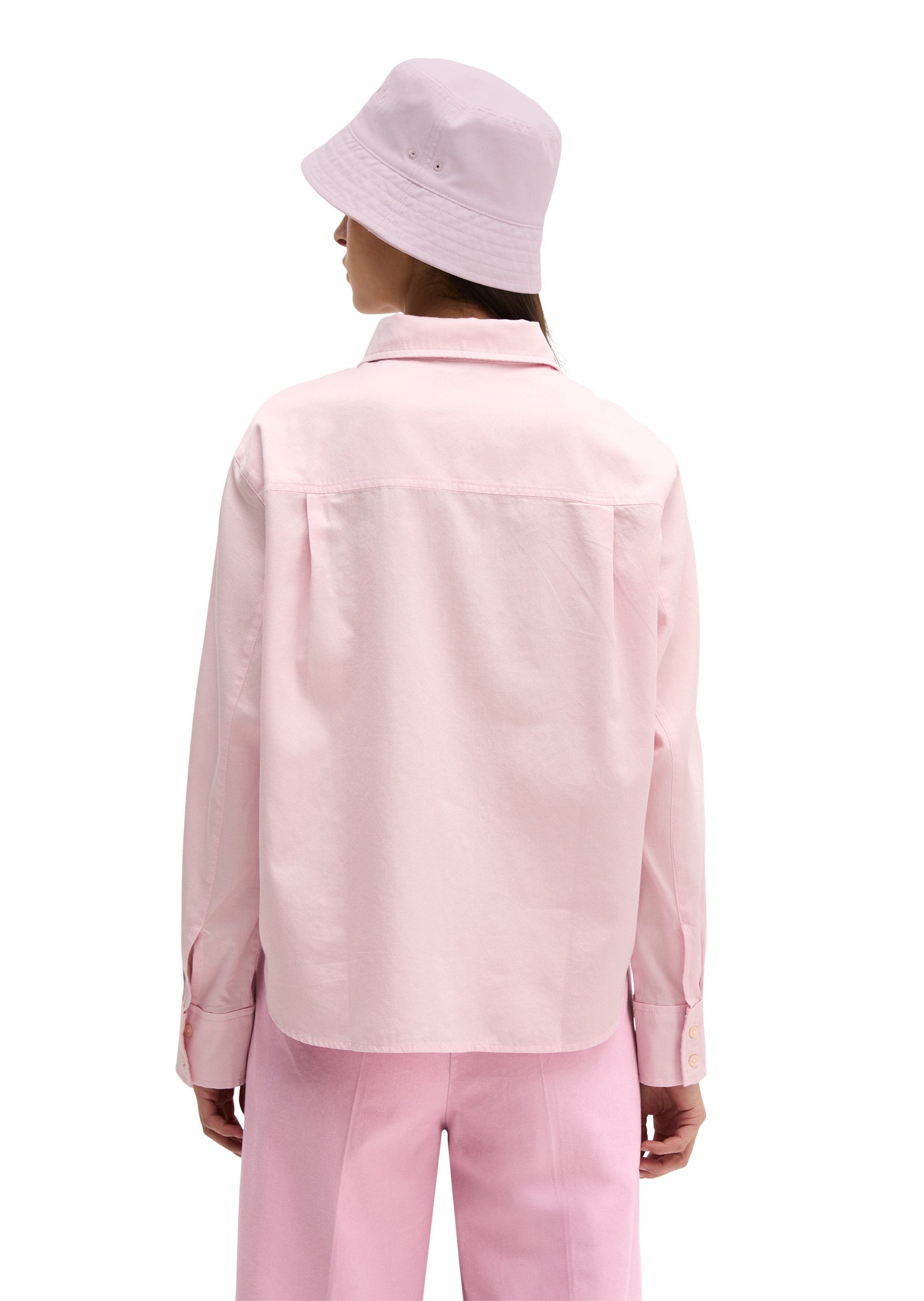 Marc O'Polo Langarmbluse relaxed fit cropped aus Baumwoll-Satin günstig online kaufen