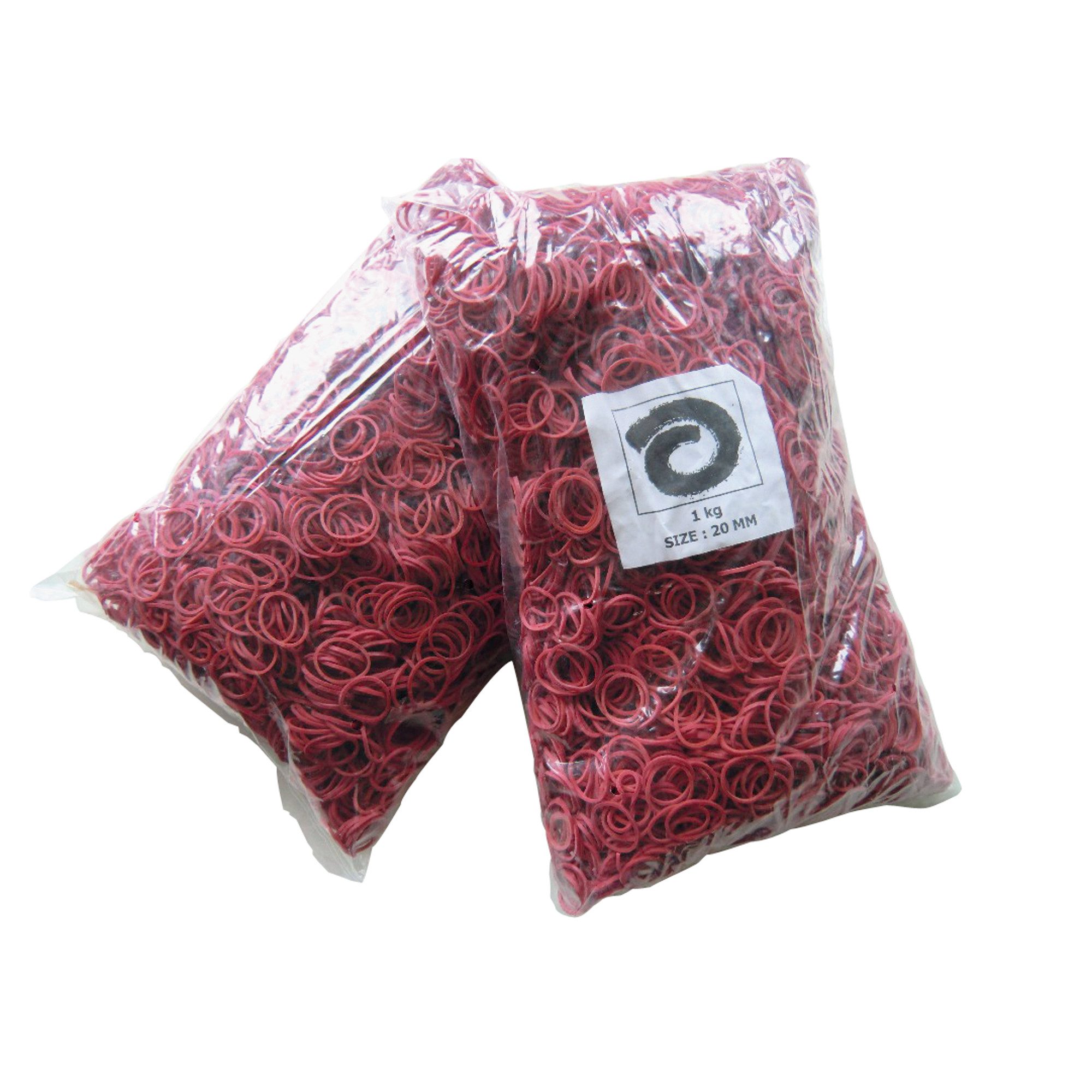Willy Heckmann Gummibänder Gummiring 500.016 20mm rot 1.000g