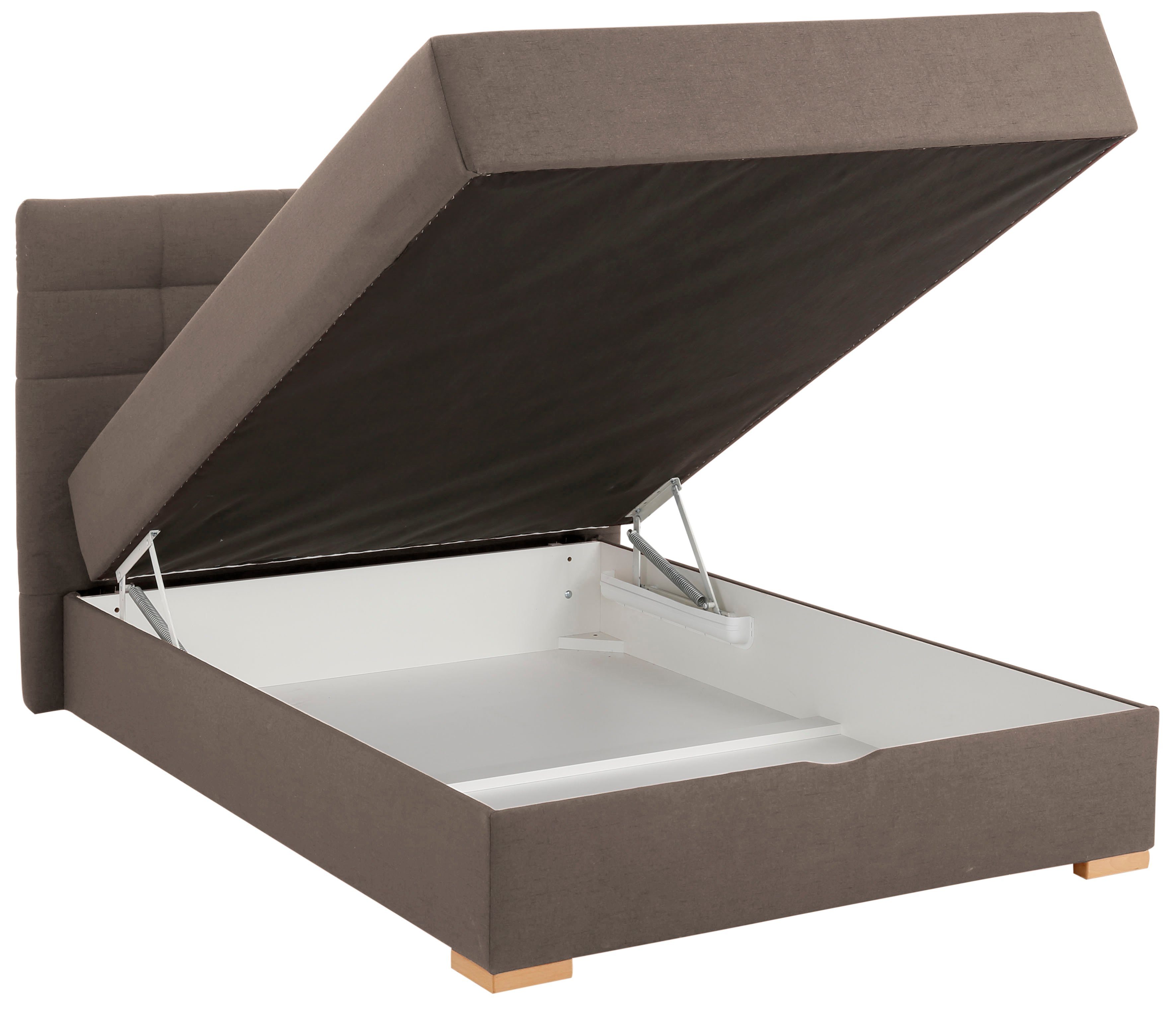 Home affaire Boxbett Olivet mit Bettkasten, in 4 Farben, 4 Breiten, 2 Matratzenarten, auch in Überlänge 220 cm