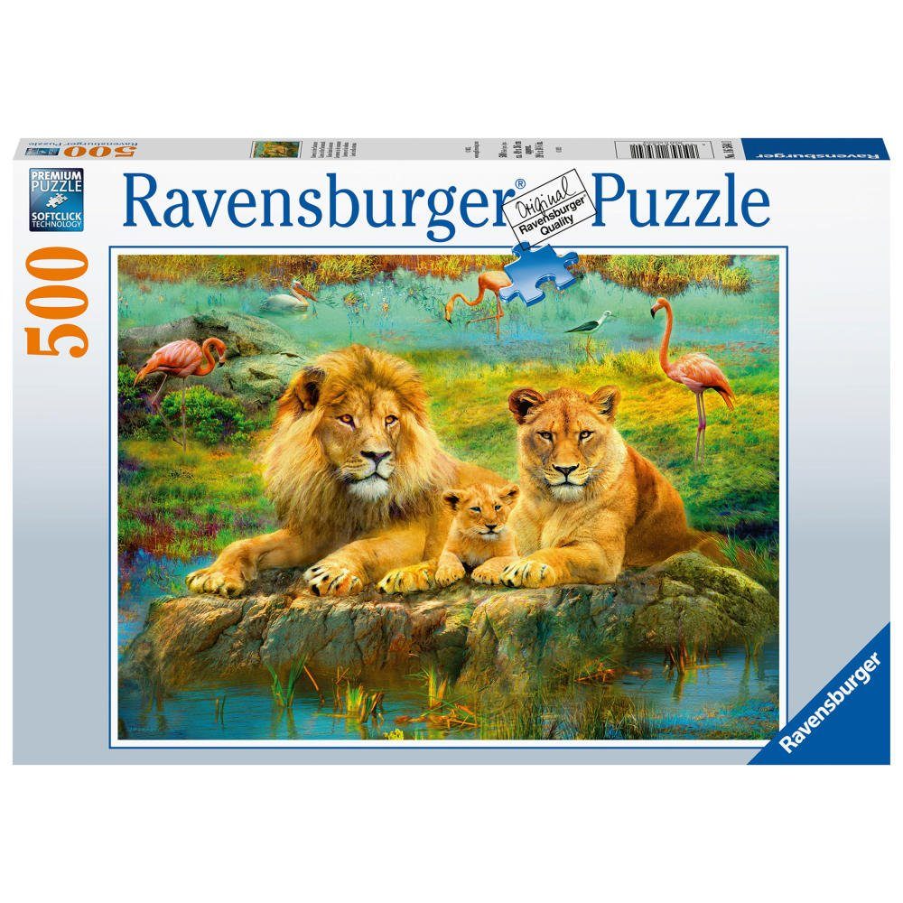 Ravensburger Puzzle Löwen in der Savanne 500 Teile, Puzzleteile
